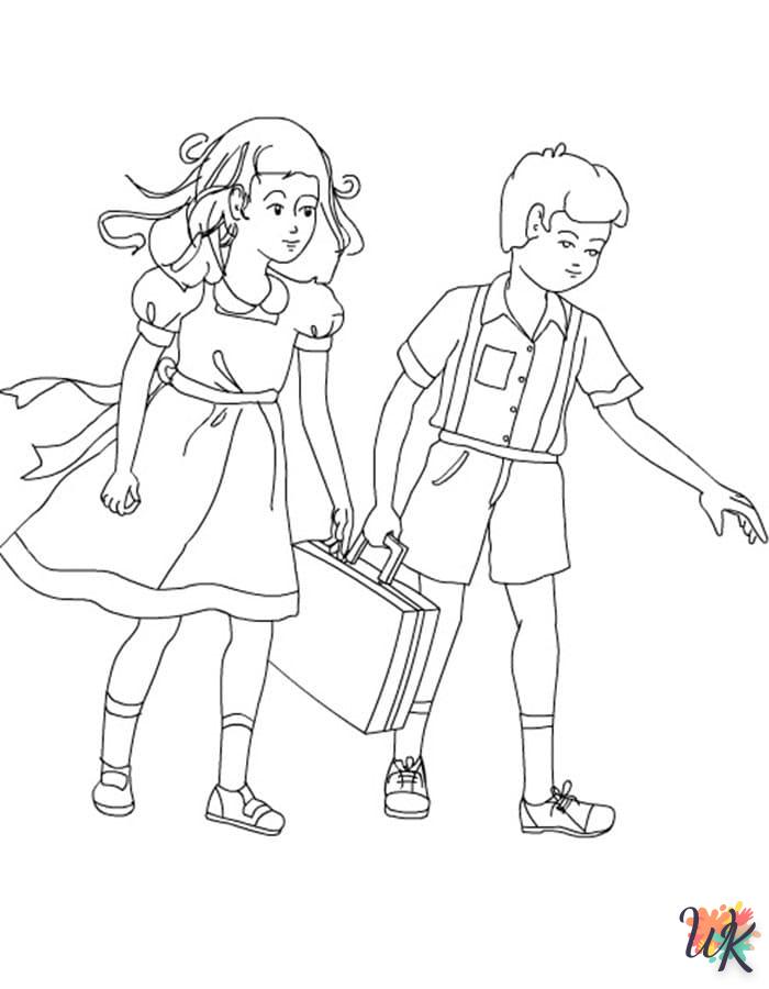 coloriage Rentrée Des Classes  en ligne pour enfant