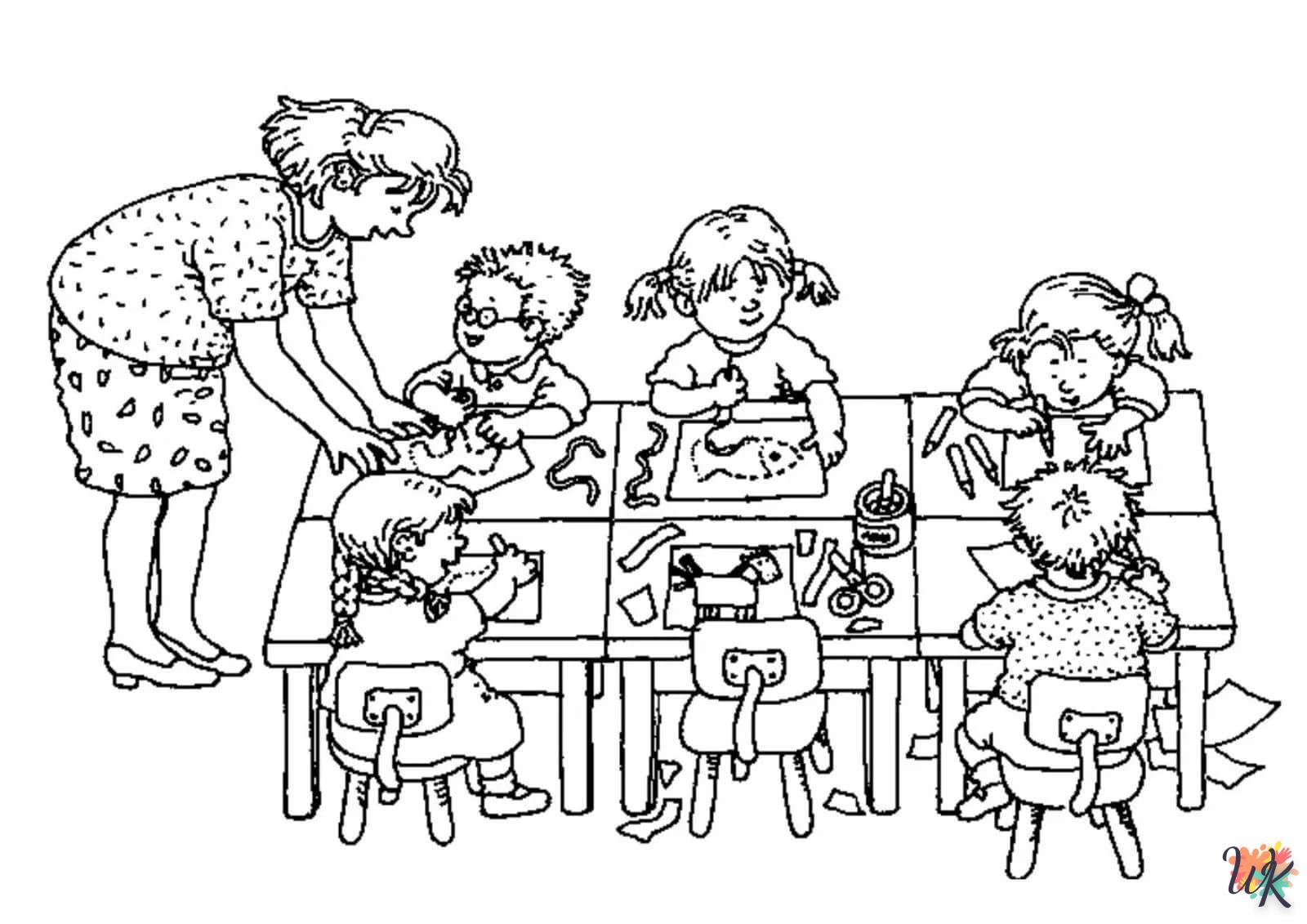 coloriage Rentrée Des Classes  animaux enfant a imprimer