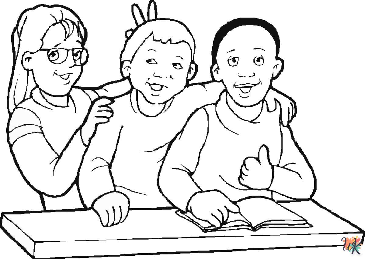 coloriage Rentrée Des Classes  à imprimer pour enfant de 6 ans