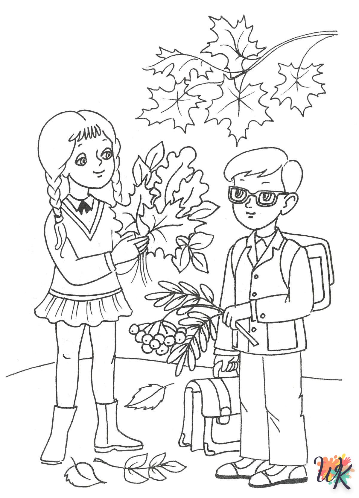 coloriage Rentrée Des Classes  en ligne pour bebe de 2 ans