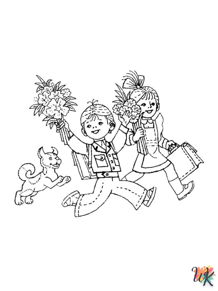 coloriage Rentrée Des Classes  enfant 2 ans a imprimer