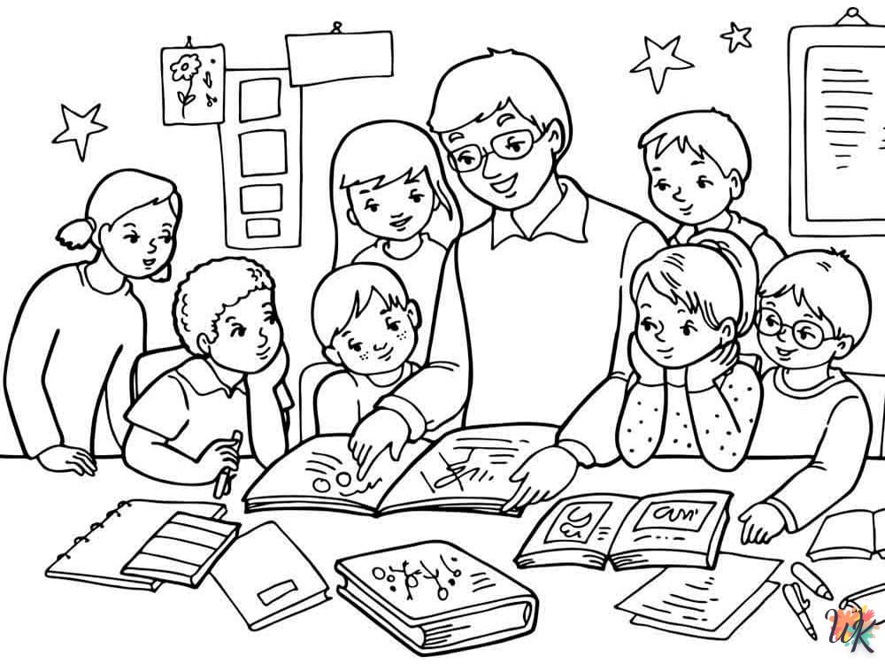 coloriage Rentrée Des Classes  en ligne à imprimer