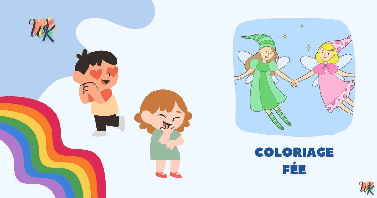 Coloriage Fée monde magique pour les enfants téléchargeable