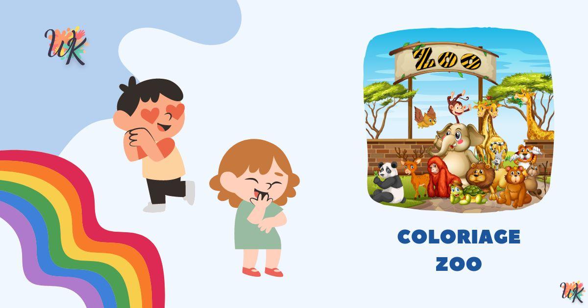 Coloriage Zoo à imprimer gratuit – Découvrez les animaux