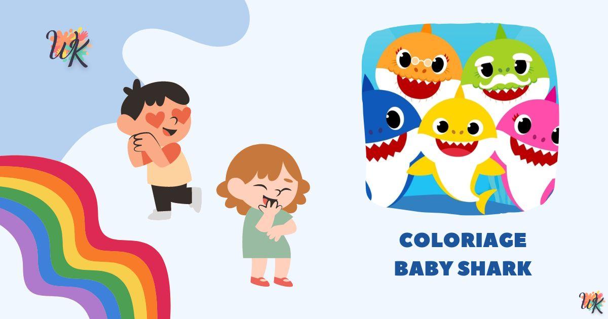 Coloriage Baby Shark à imprimer gratuit pour les enfants