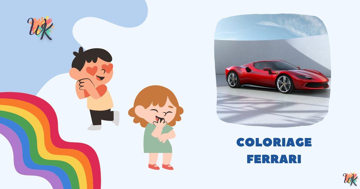 Coloriage Ferrari à imprimer – Dernière collection