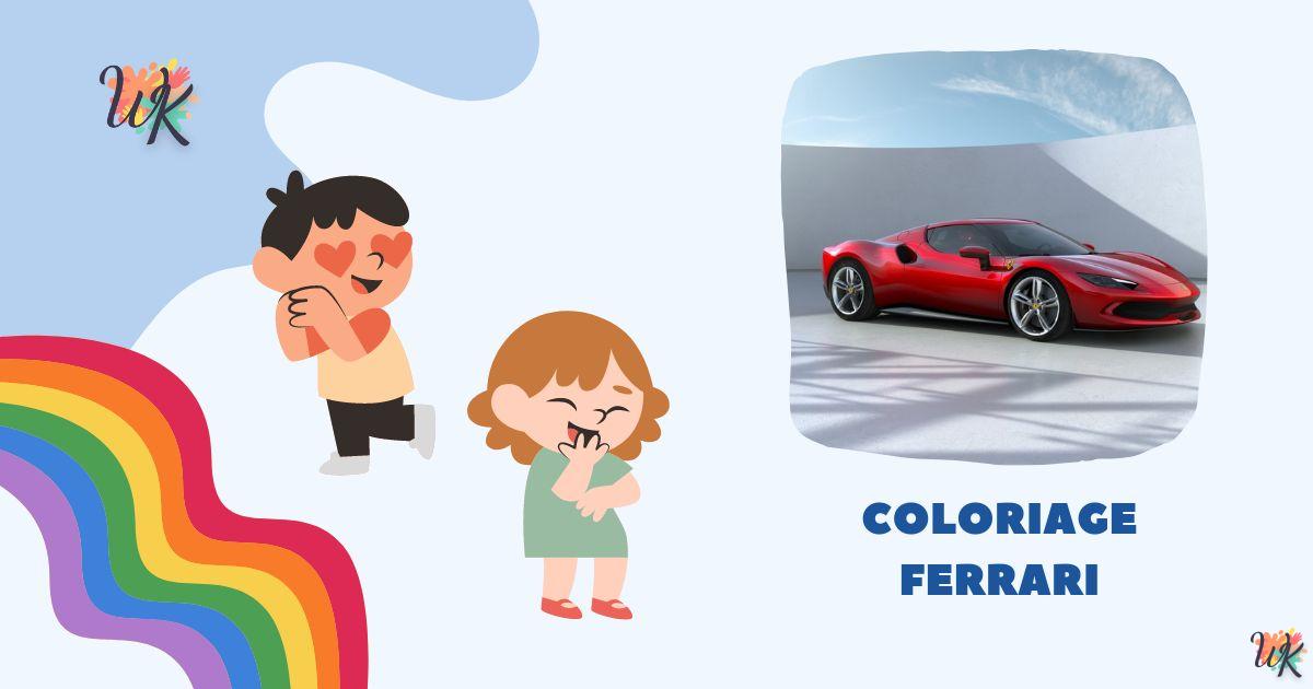 Coloriage Ferrari à imprimer - Dernière collection 1 Coloriage Ferrari à imprimer – Dernière collection