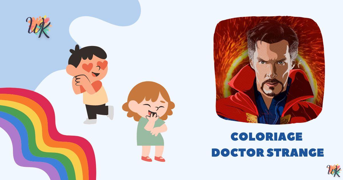 Coloriage Doctor Strange Super-héros gratuit Imprimable