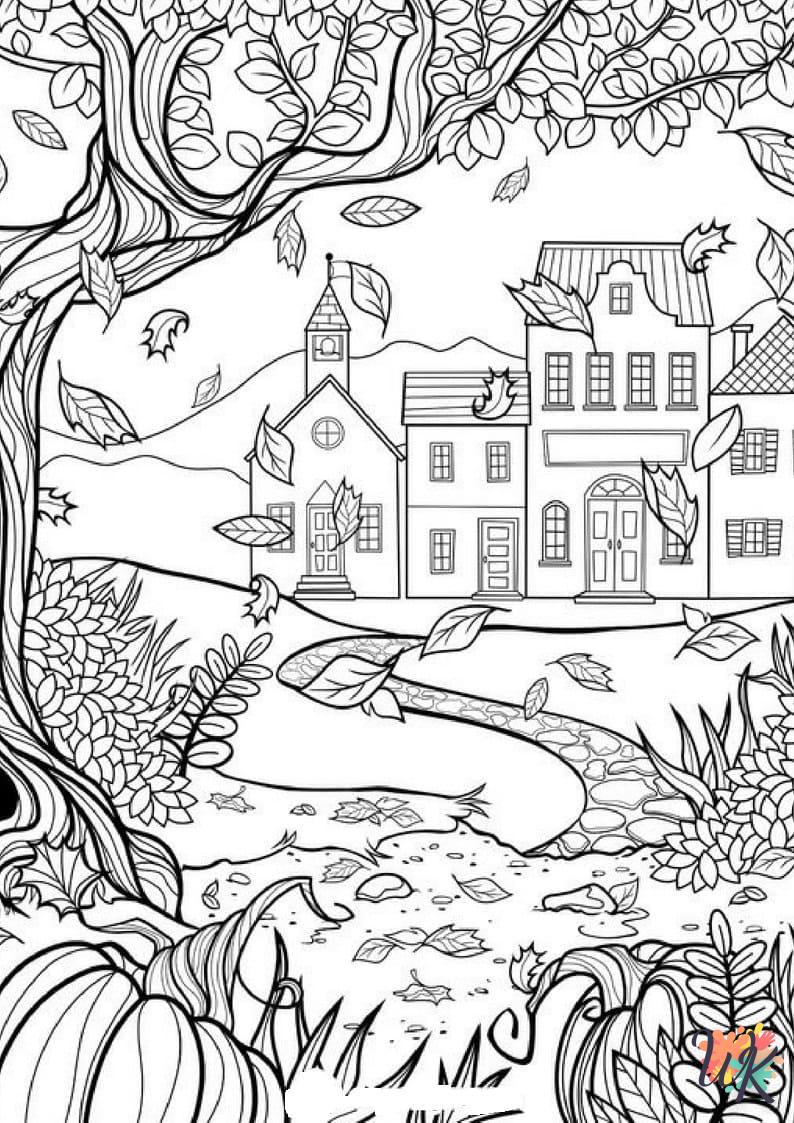 coloriage Automne  enfant à imprimer gratuit