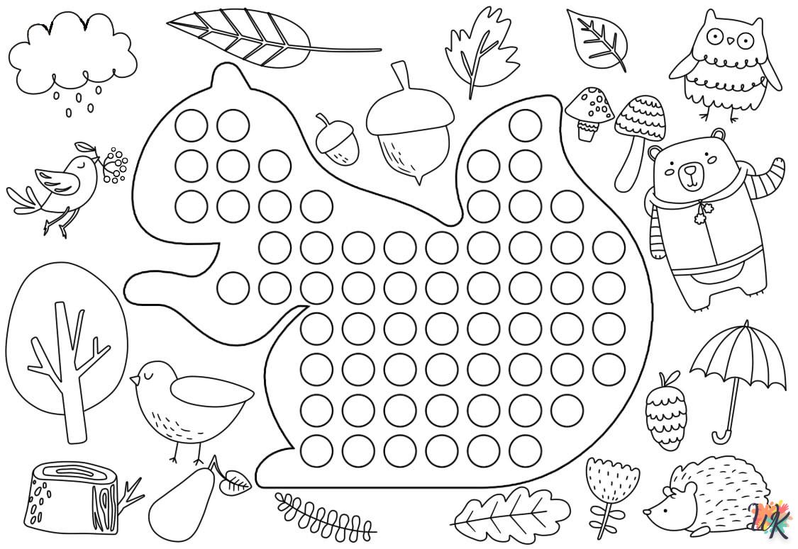 coloriage Automne  à imprimer pour enfant de 8 ans