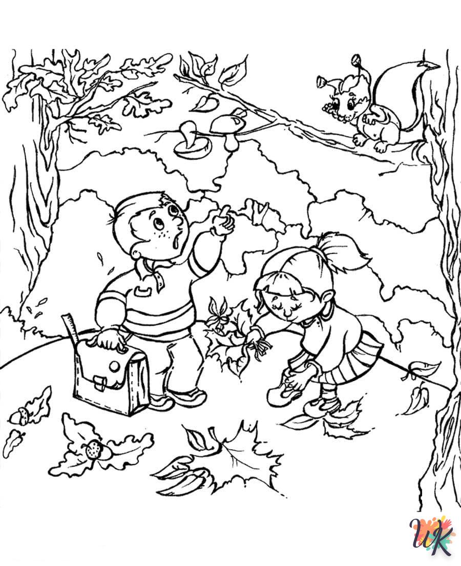 coloriage Automne  gratuit en ligne