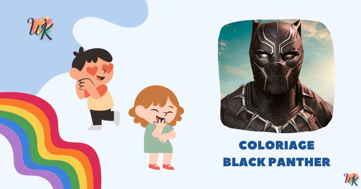 Coloriage Black Panther Le super-héros immortel de Wakanda