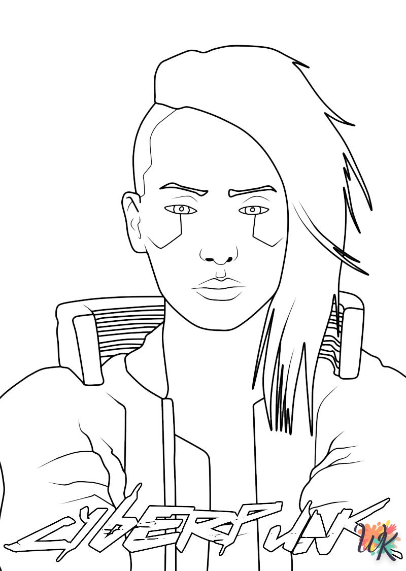 coloriage Cyberpunk 2077  pour enfant