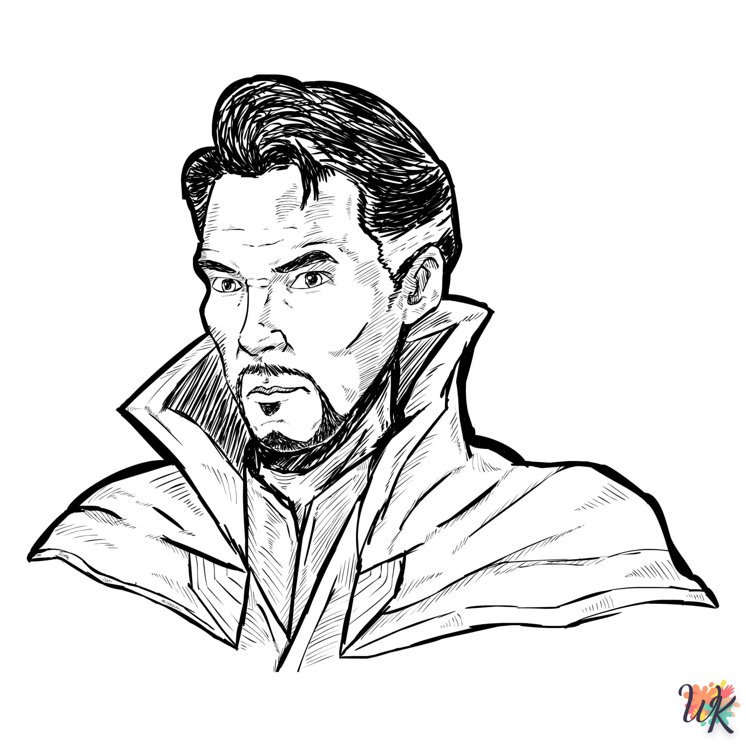 coloriage Doctor Strange  pour enfant de 3 ans