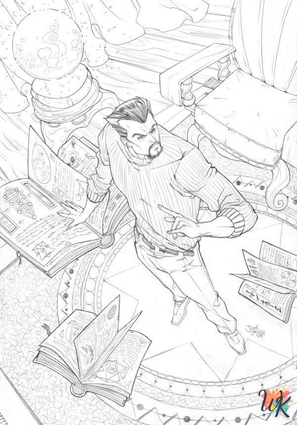 coloriage Doctor Strange  enfant à imprimer