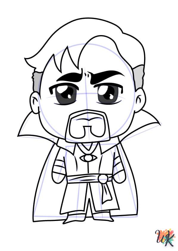 coloriage Doctor Strange  pour bebe a imprimer