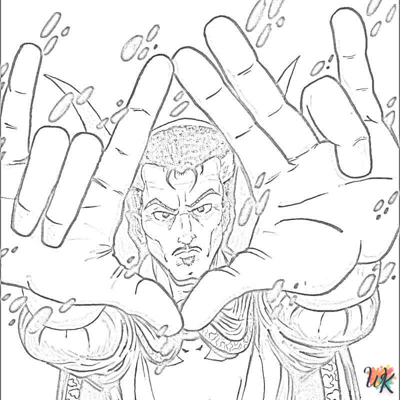 coloriage Doctor Strange  dinosaures en ligne gratuit à imprimer