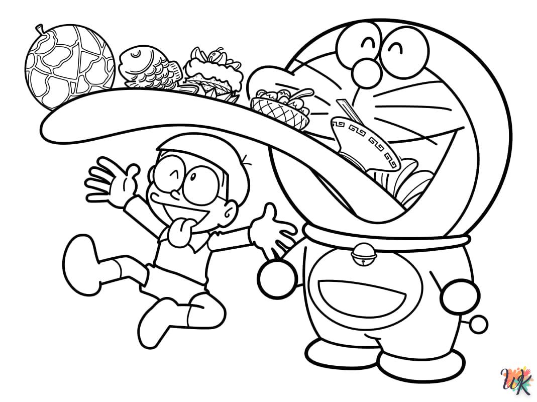 coloriage Doraemon  à numéro adulte en ligne gratuit