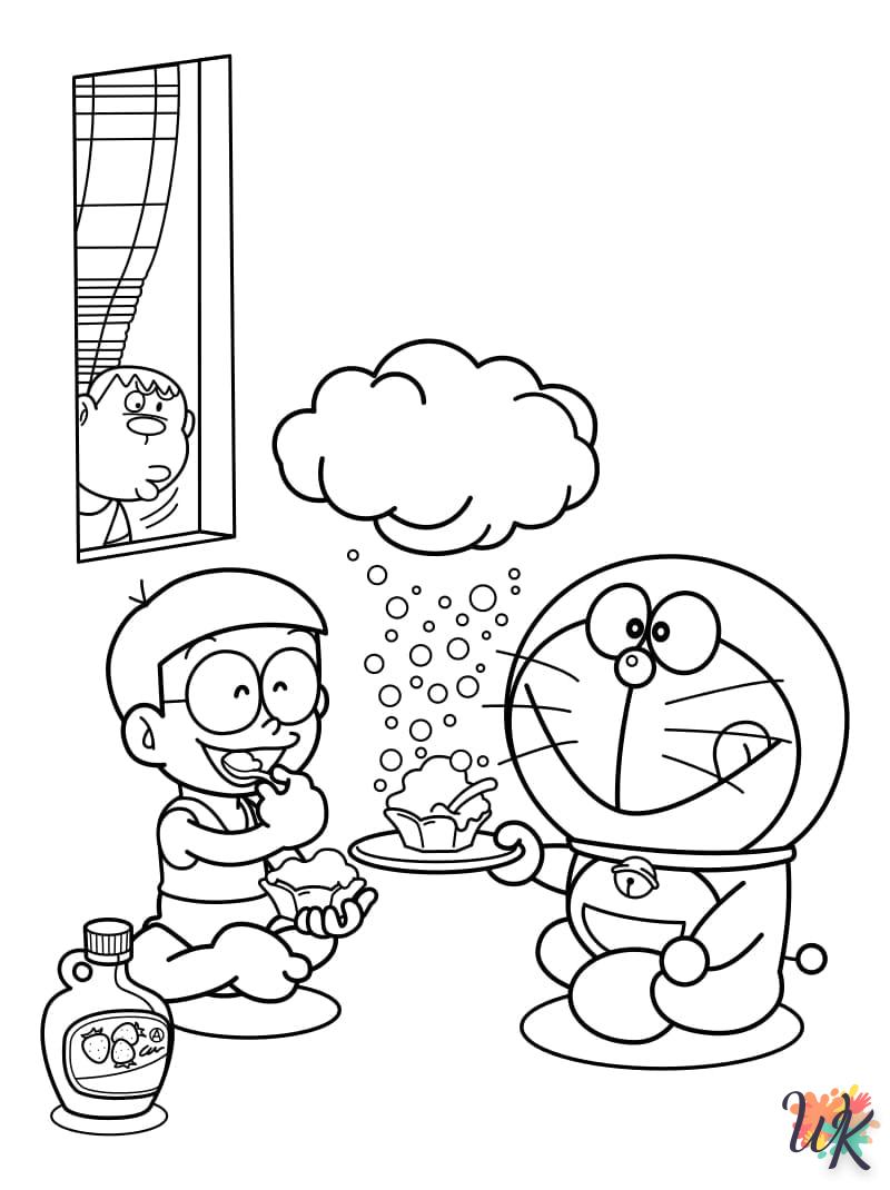 coloriage Doraemon  à numéro adulte en ligne gratuit