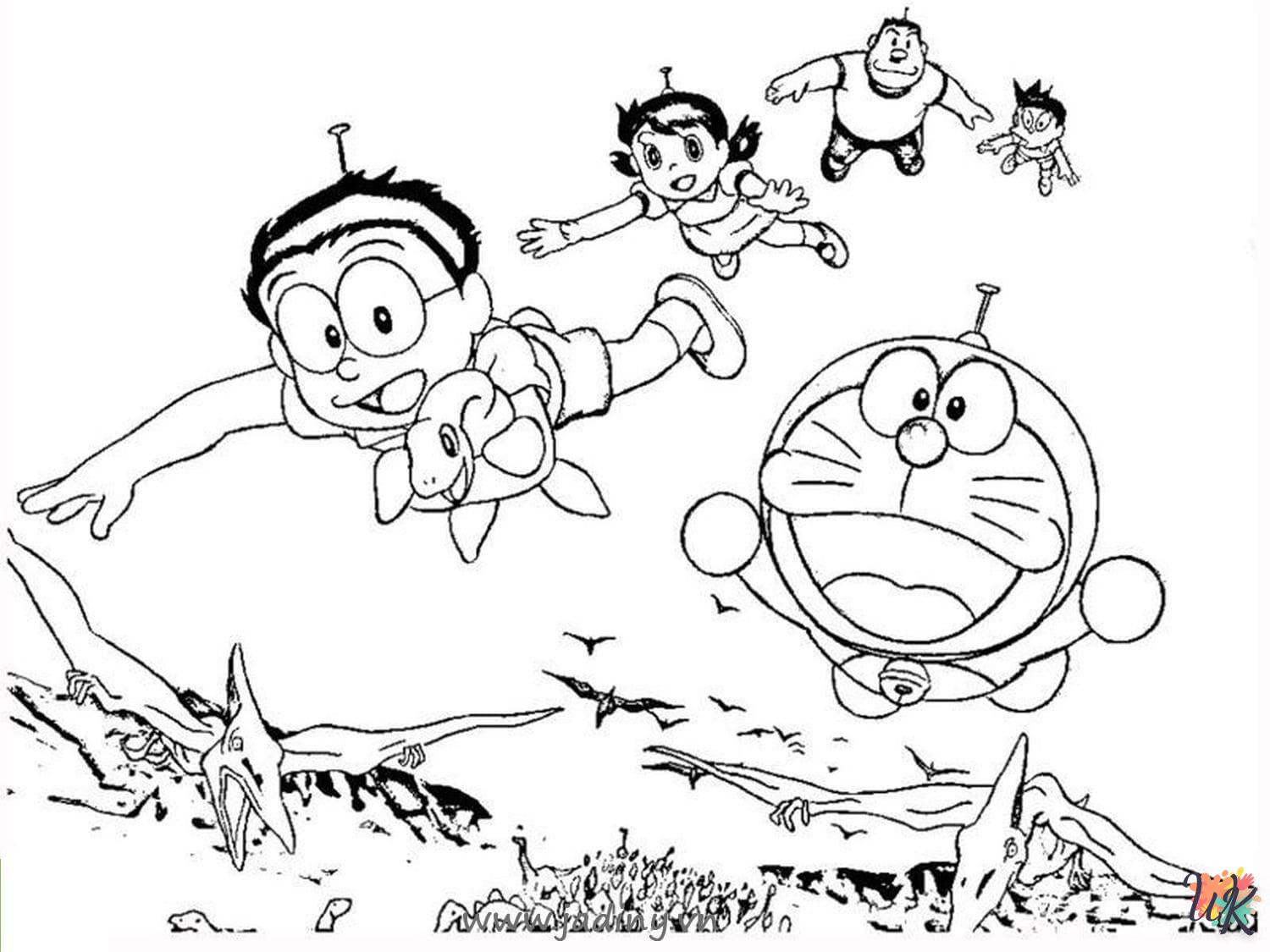 coloriage Doraemon  et decoupage a imprimer gratuit