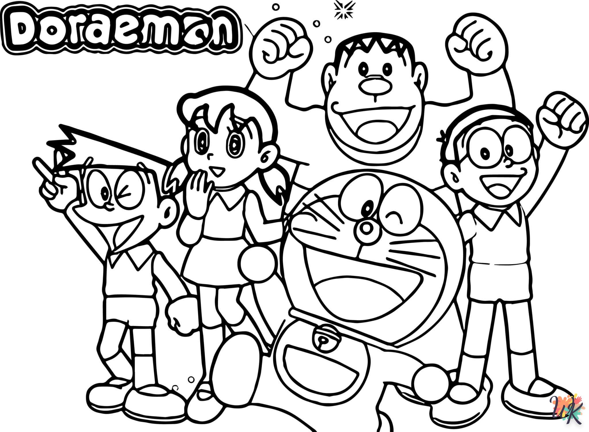 coloriage Doraemon  à imprimer pour enfant de 3 ans