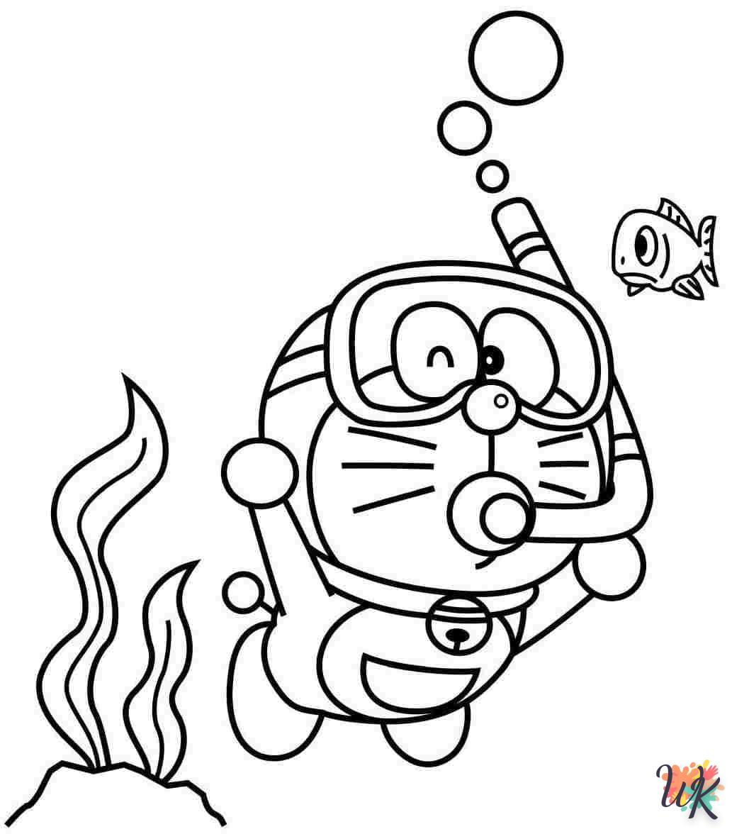 coloriage Doraemon  enfant 6 ans à imprimer