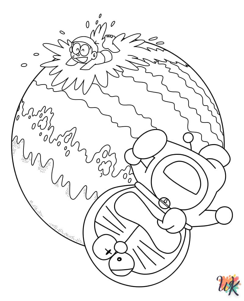 coloriage Doraemon  pour lutter contre le stress