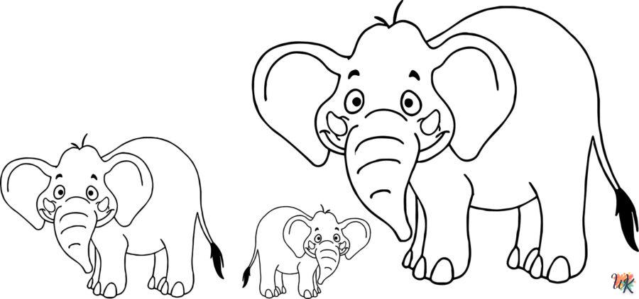 coloriage Éléphant  pour enfants a imprimer