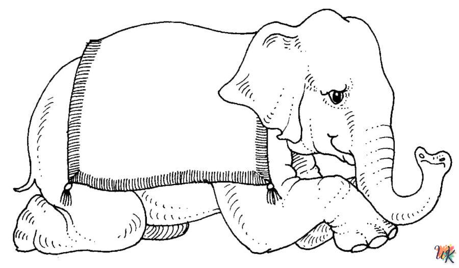 coloriage Éléphant  pour enfant de 5 ans