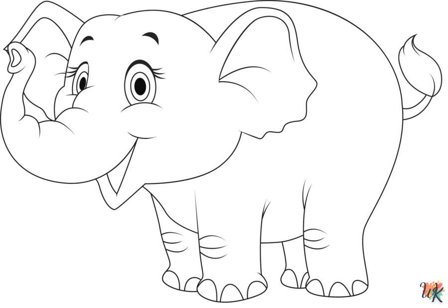 coloriage Éléphant  a dessiner et imprimer
