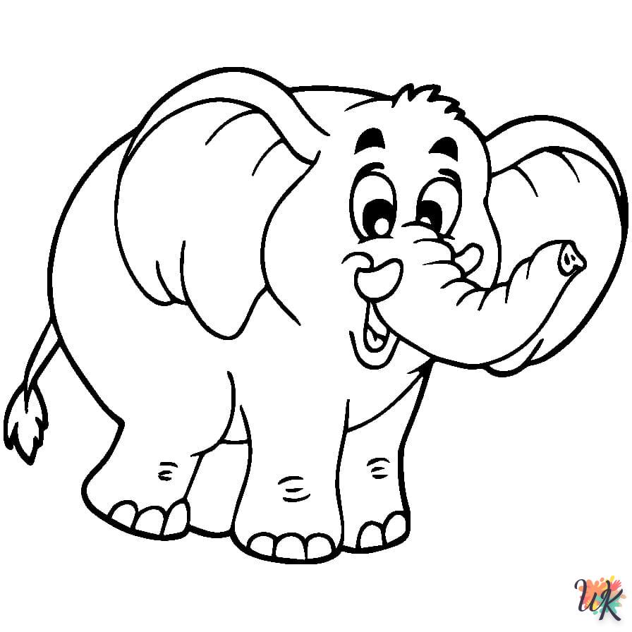 coloriage Éléphant  pour enfant gratuit