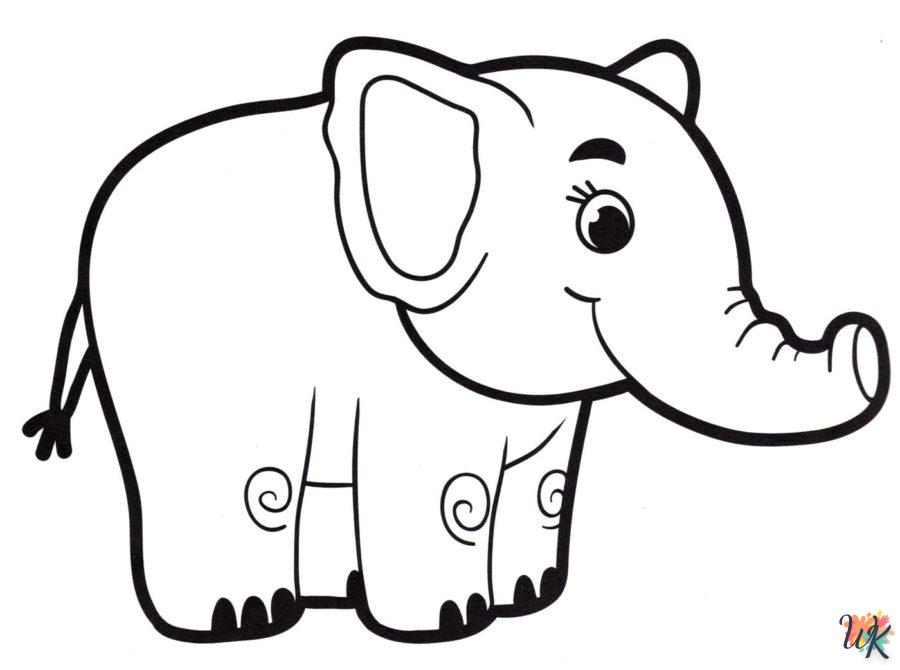coloriage Éléphant  à imprimer