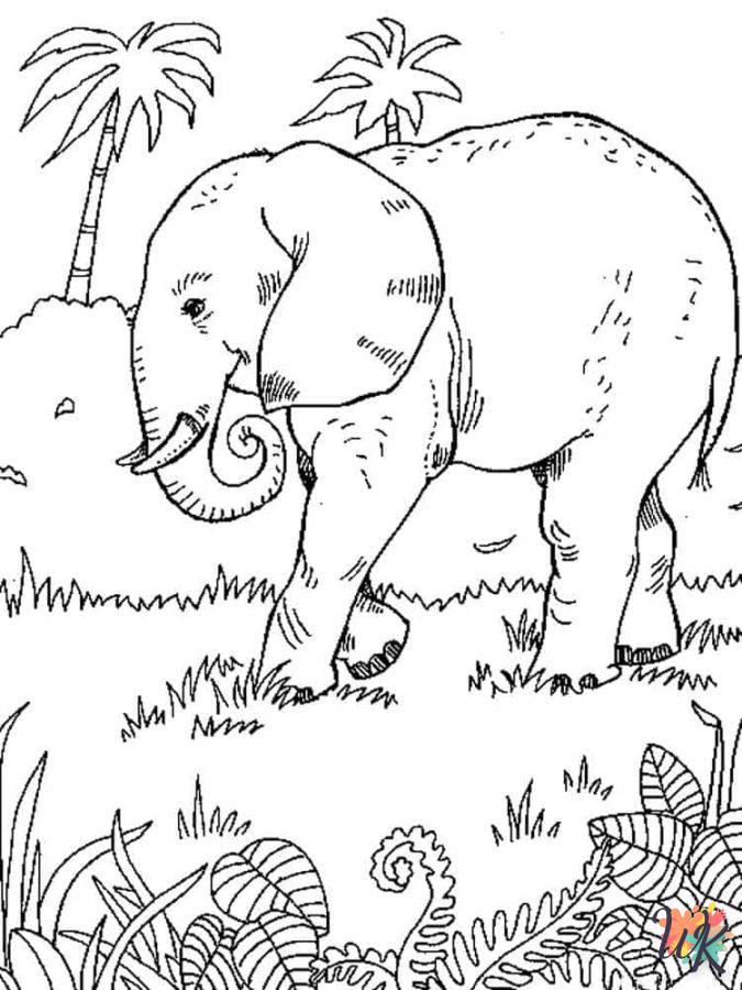 coloriage Éléphant  à imprimer