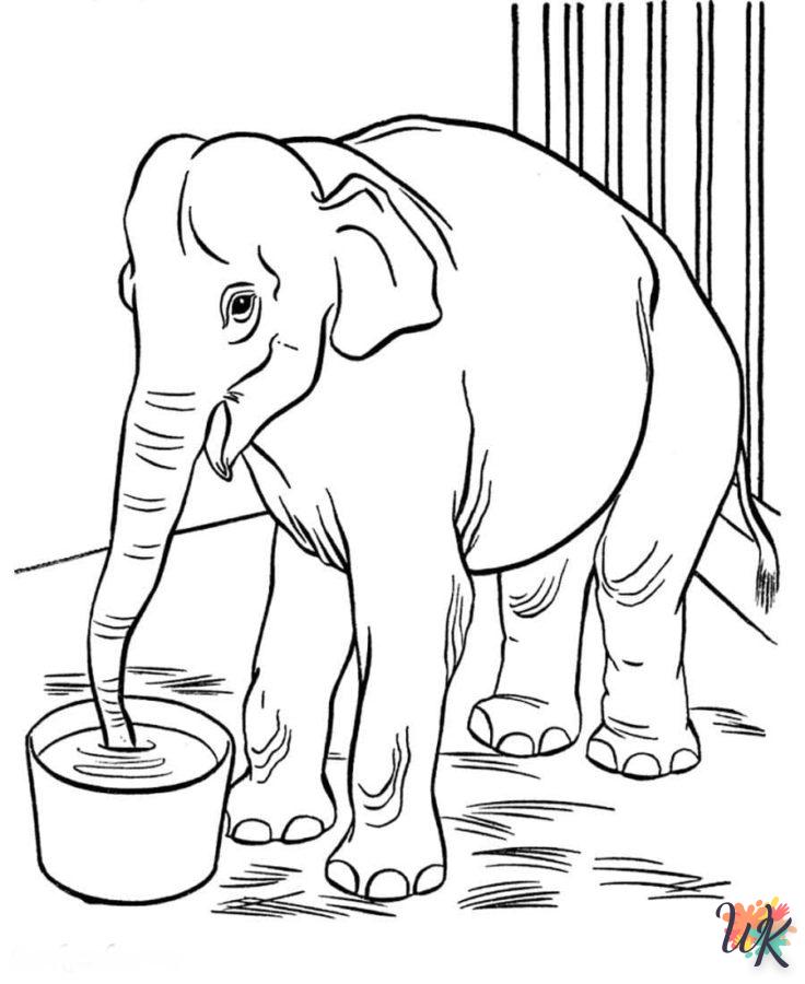 coloriage Éléphant  pour enfant de 2 ans