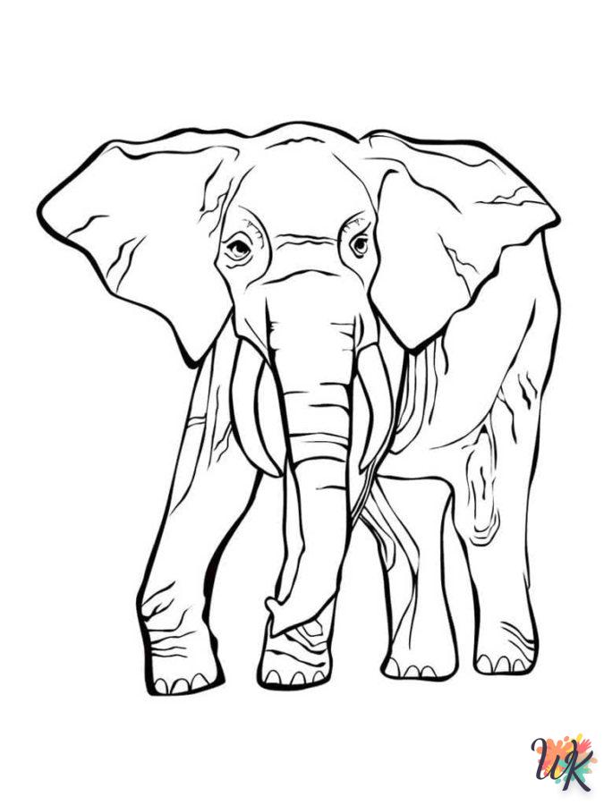 coloriage Éléphant  à imprimer gratuitement