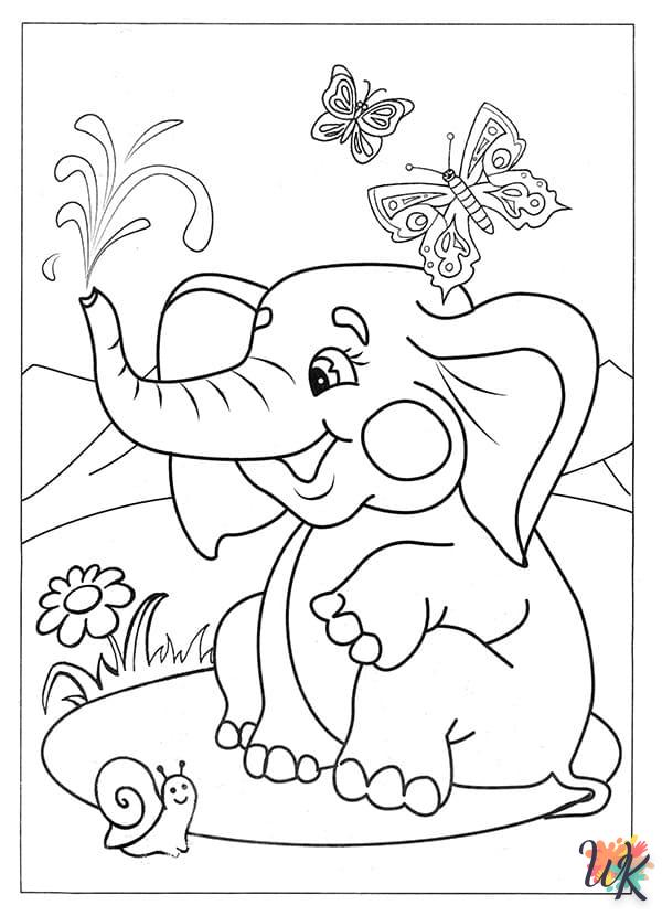 coloriage Éléphant  a imprimer