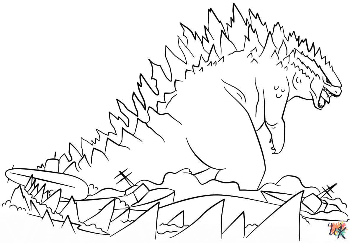 imprimer coloriage Godzilla  gratuit