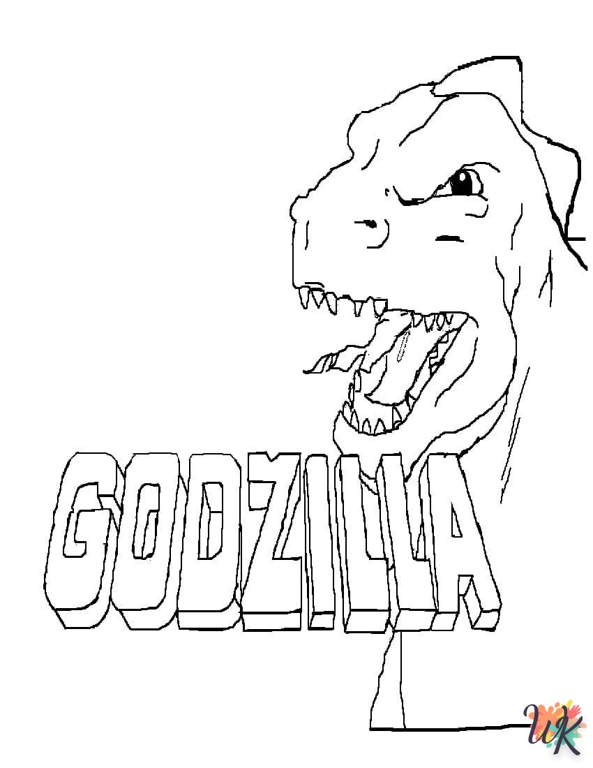 coloriage Godzilla  pour enfant de 10 ans