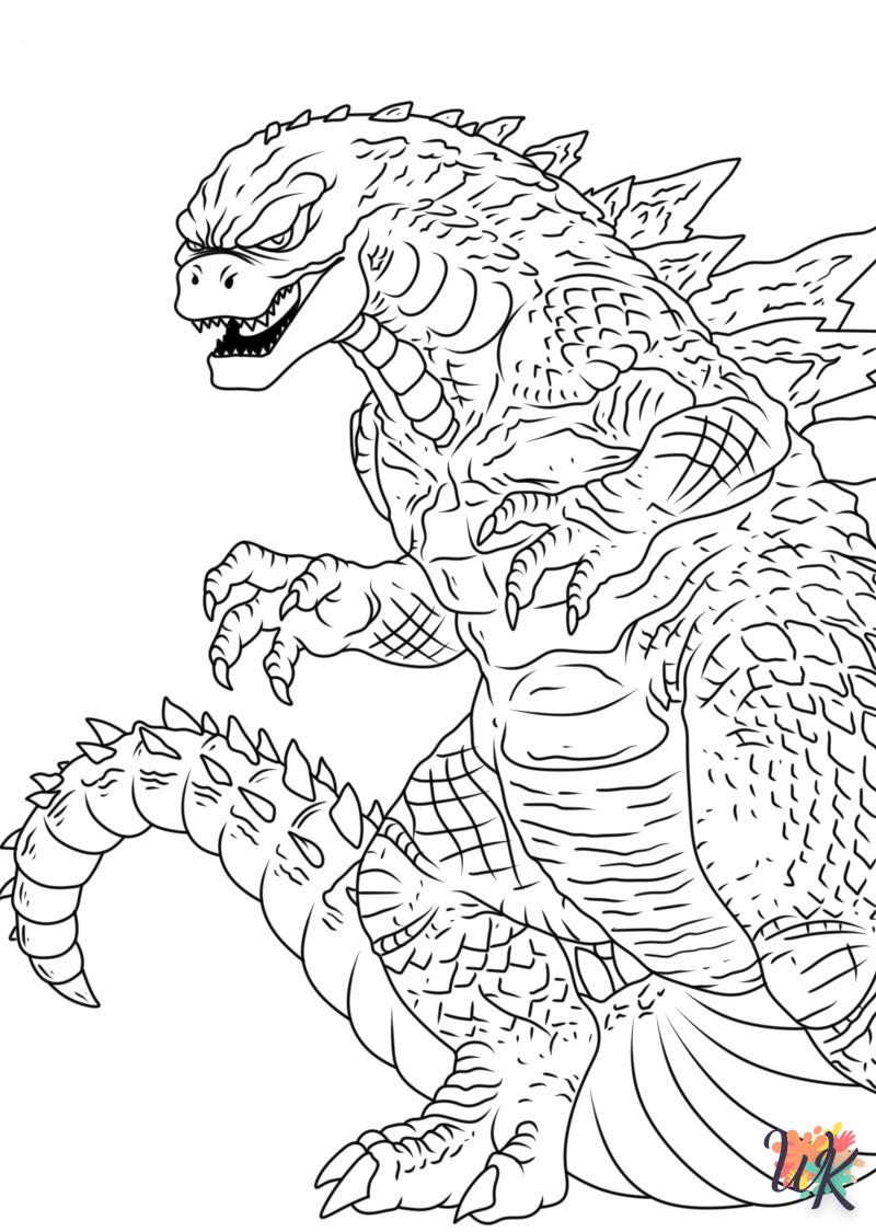 coloriage Godzilla  en ligne a colorier