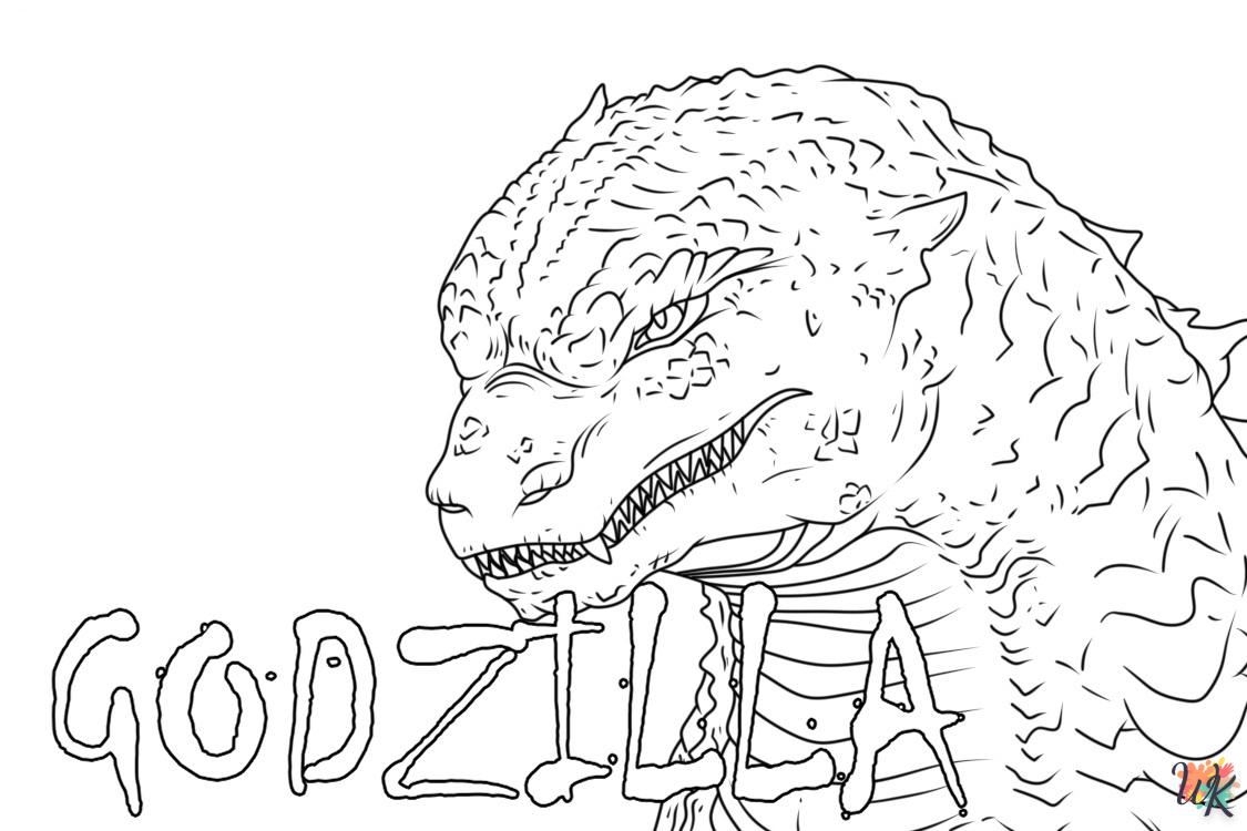 coloriage Godzilla  pour enfant de 5 ans