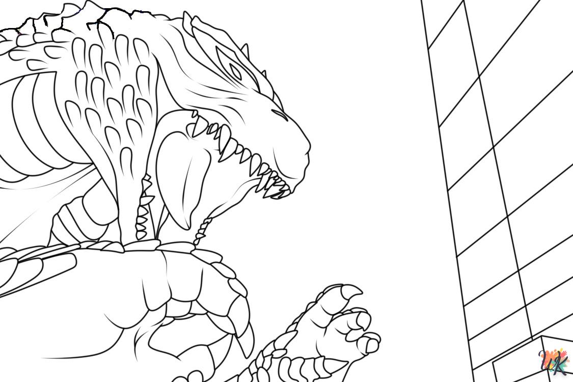coloriage Godzilla  pour enfant a imprimer gratuit