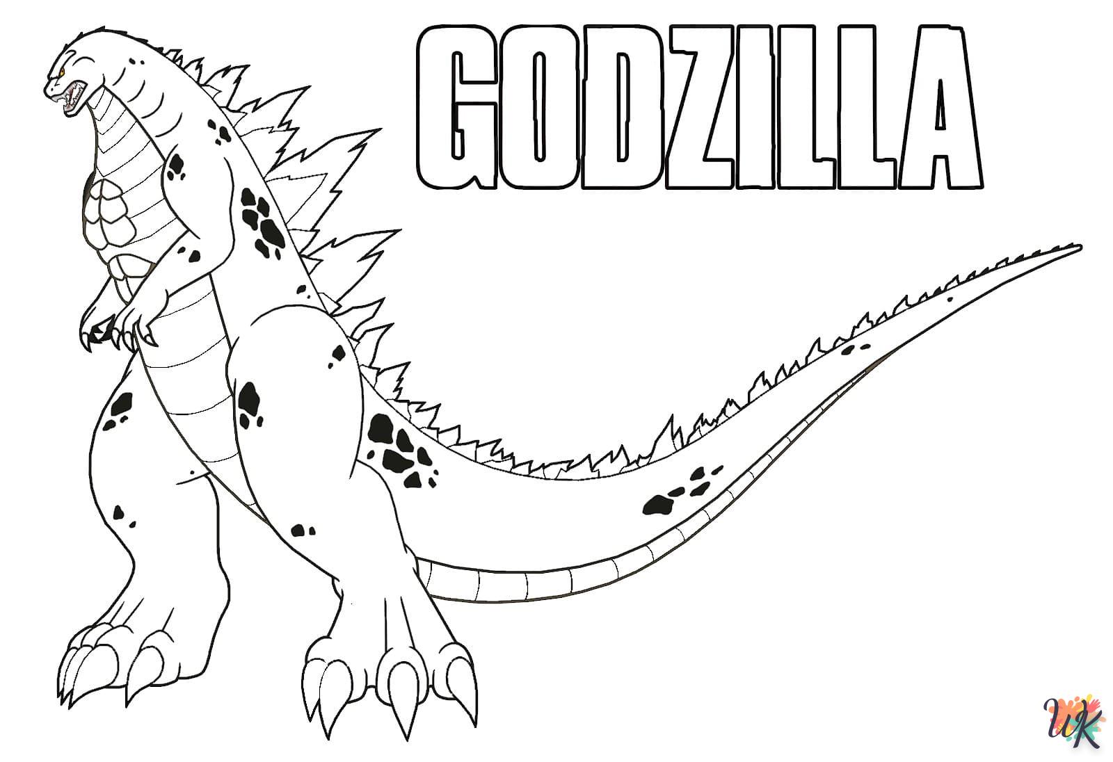 coloriage Godzilla  en ligne maternelle