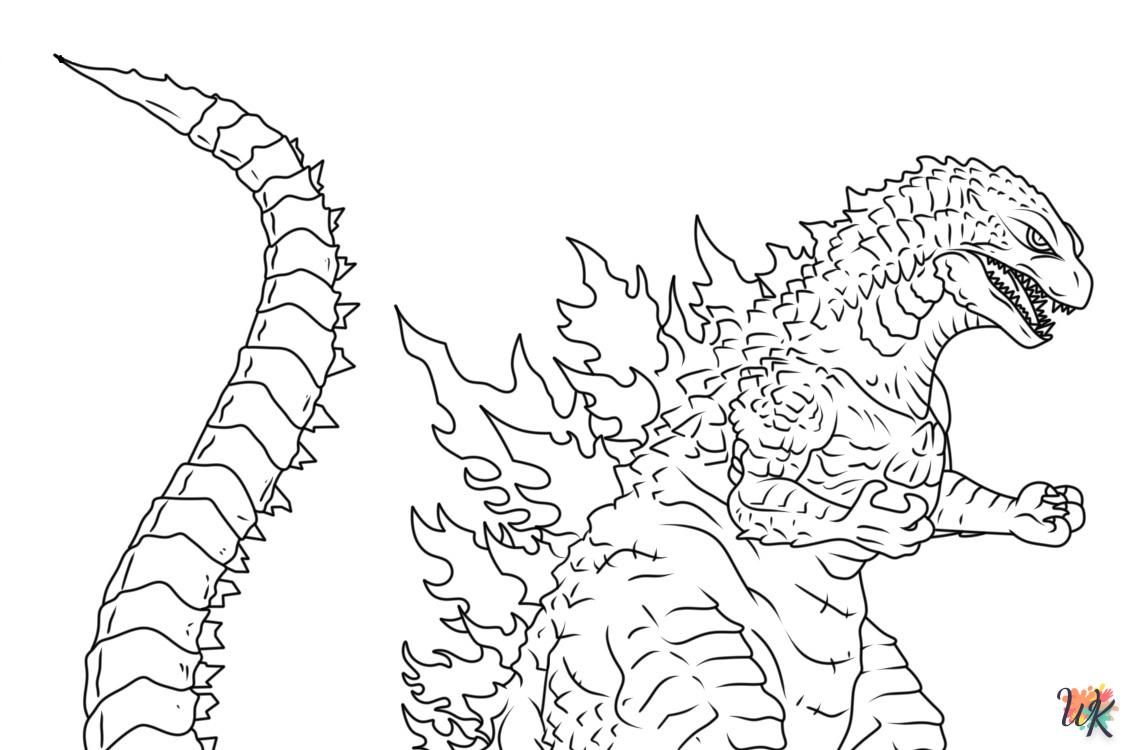 coloriage Godzilla  en ligne 8 ans