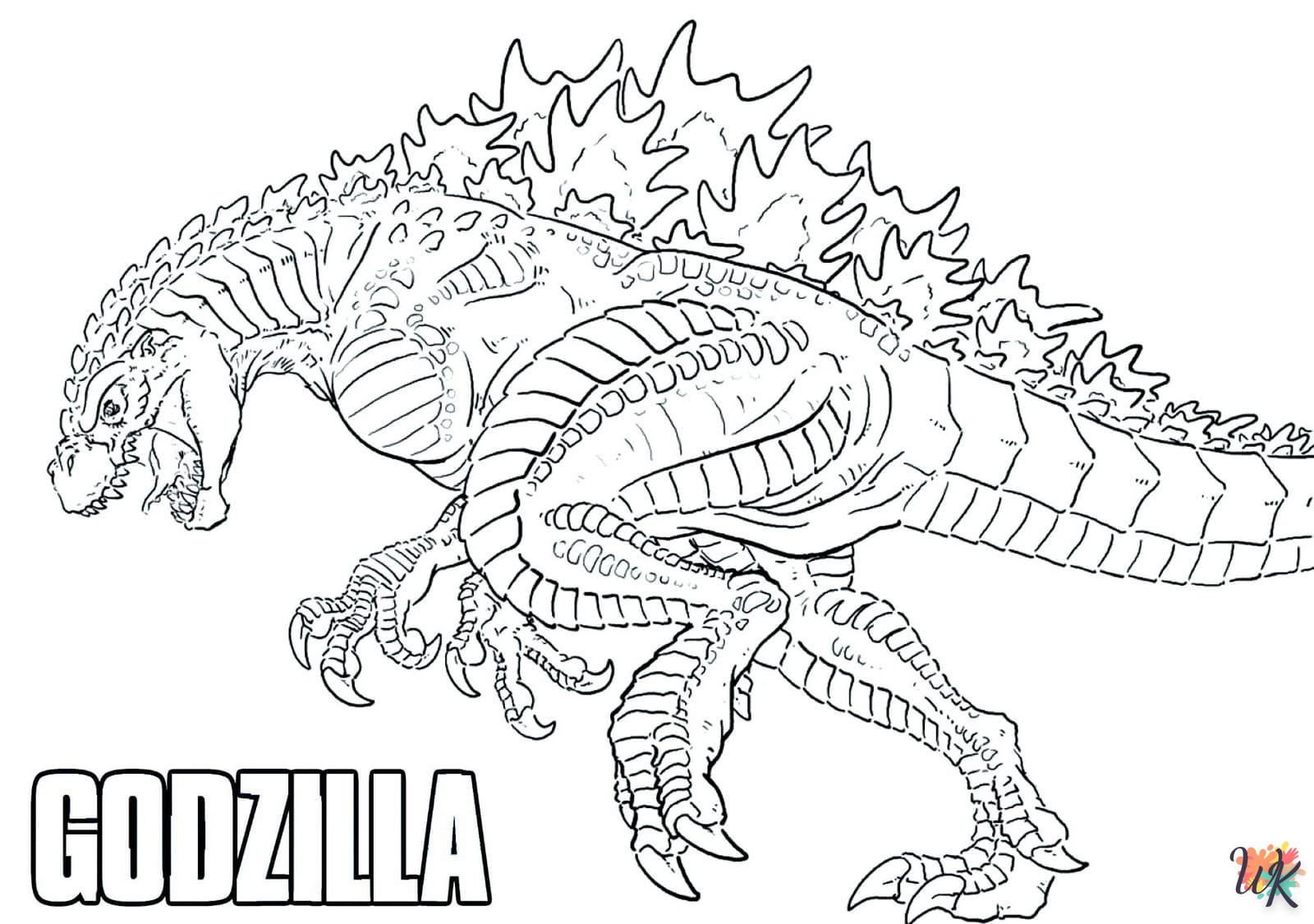 coloriage Godzilla  à imprimer gratuitement pdf