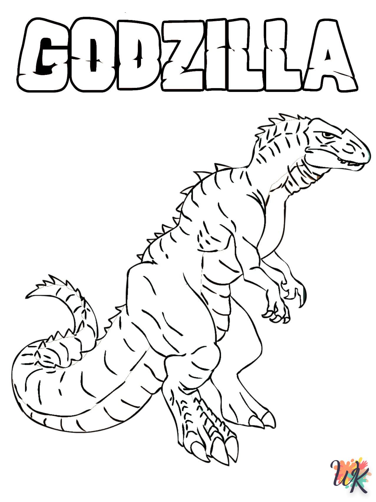 coloriage Godzilla  bebe animaux a imprimer gratuit