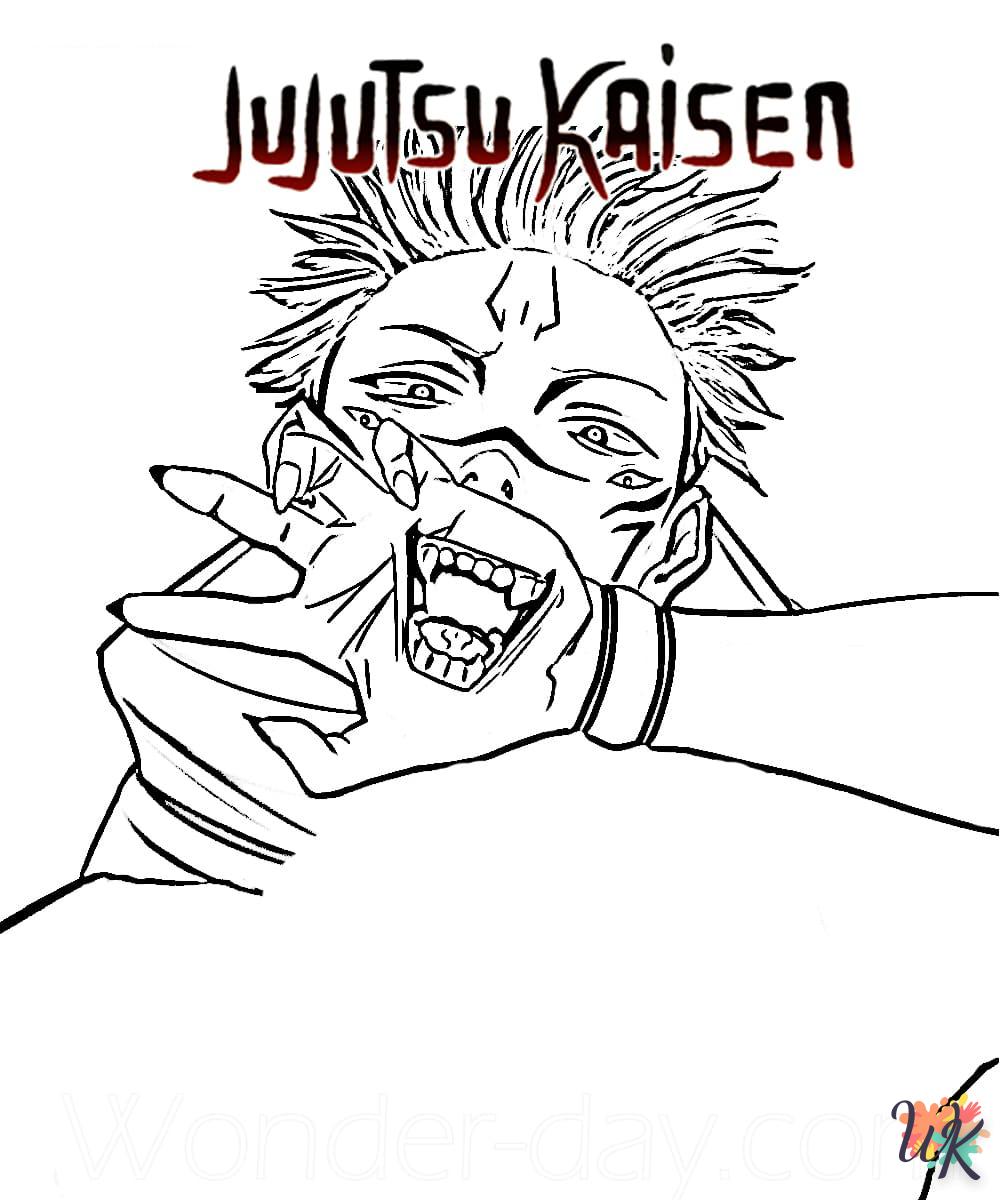 coloriage Jujutsu Kaisen  7 ans en ligne gratuit à imprimer