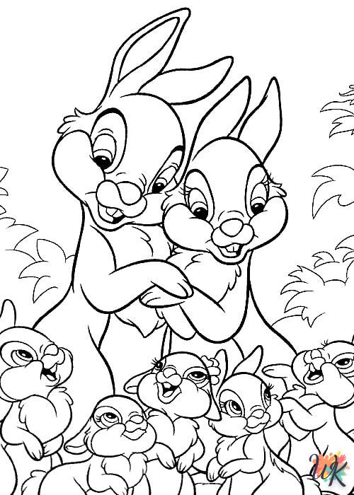 coloriage Lapin  bebe à imprimer