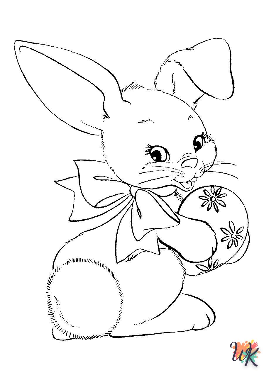 coloriage Lapin  et découpage à imprimer