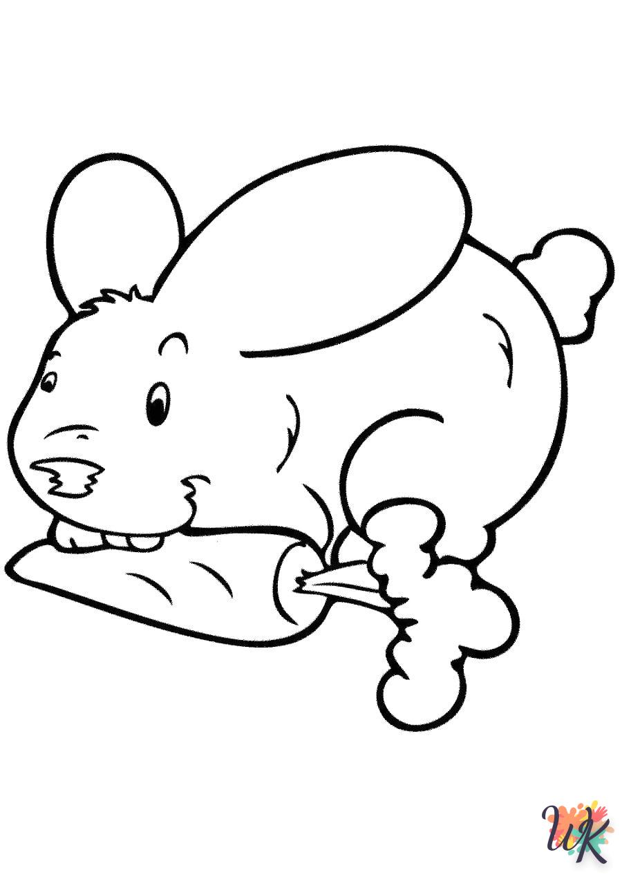 coloriage Lapin  à imprimer pdf gratuit