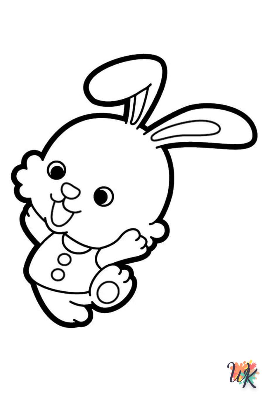 image de coloriage Lapin  pour enfant